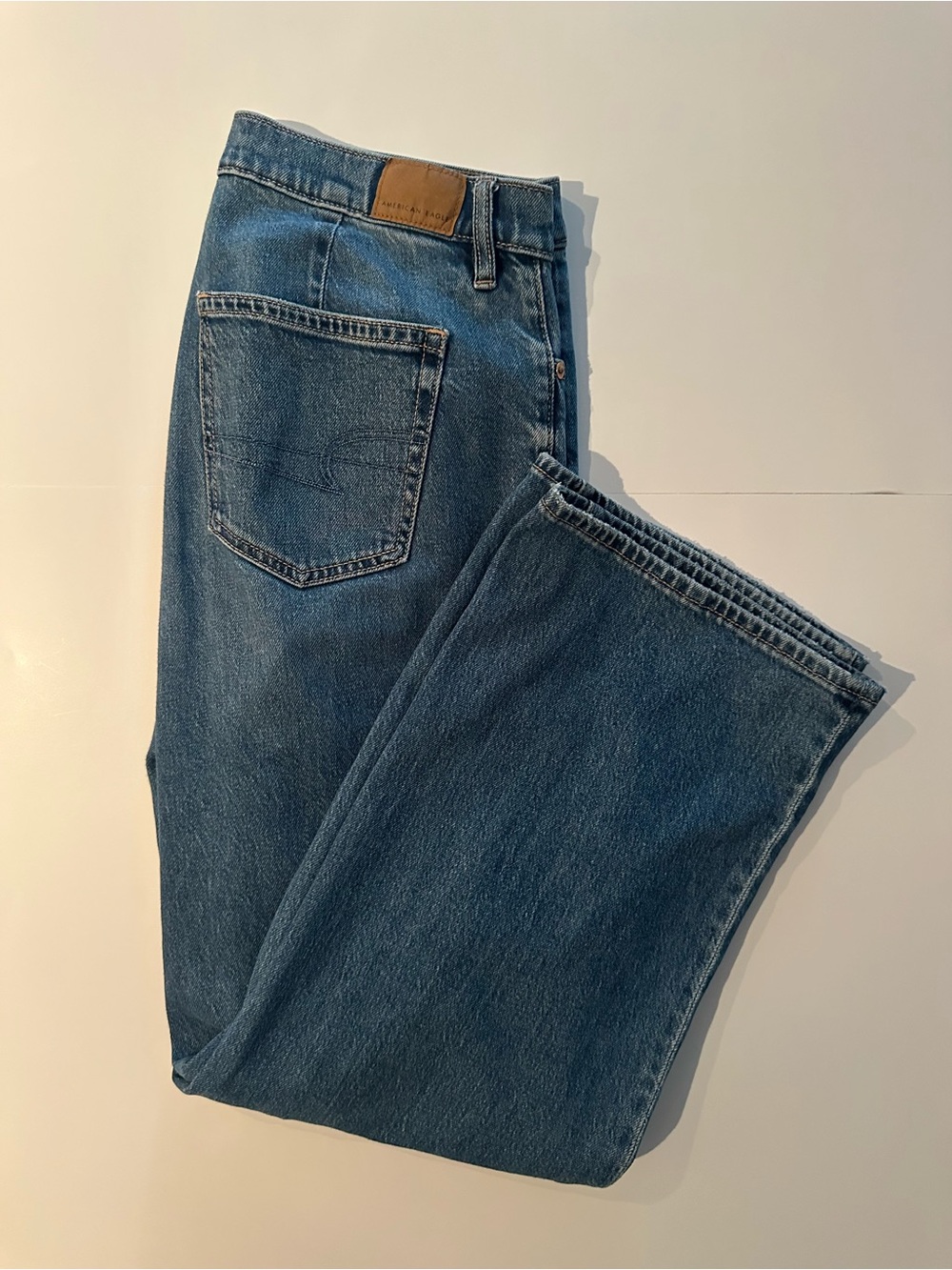 American Eagle Outfitters Women's Stovepipe Blue Straight-Leg Jeans, 10R